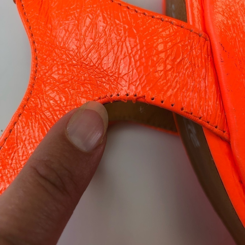 L’Intervalle neon orange platform sandal Size 39 Valtos Mod 70s Disco - Picture 4 of 14